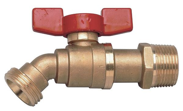 Boiler Drain Valve, 3/4 In MNPT, Brass