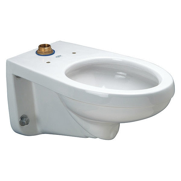 Flush Valve Toilet, 1.1 gpf, Flush Valve, Wall Mount, Elongated, White