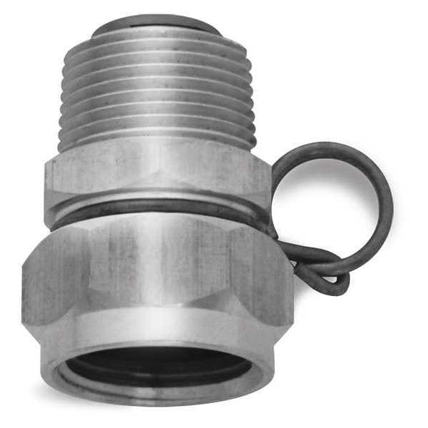 Hose Adapter, Stainless Steel, 3/4 in. Male GHT Outlet