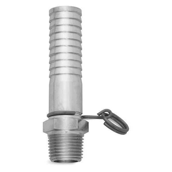 Hose Adapter, Stainless Steel, Hose Barb 3/4 in. Inlet