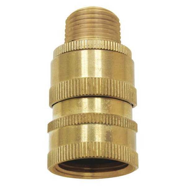 Hose Adapter, Brass, 3/4in Female GHT Inlt