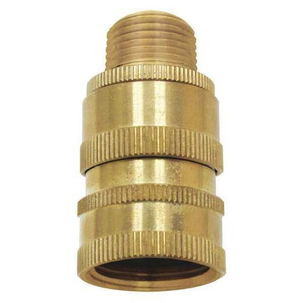 Hose Adapter, Brass, 3/4in Male GHT Outlet
