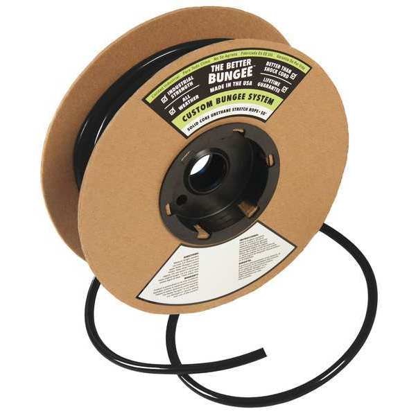 Bungee Rope, Black, 50 ft. L, 5/16 in. D