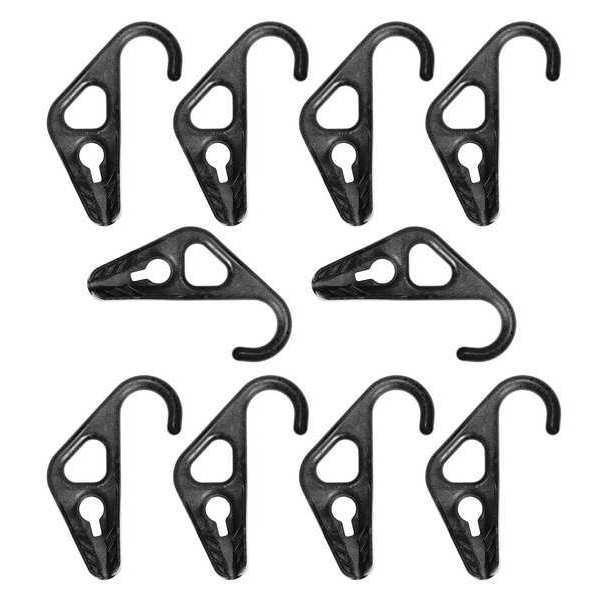 Bungee Hook, Black, 4 in. L, 3 in. W, PK10