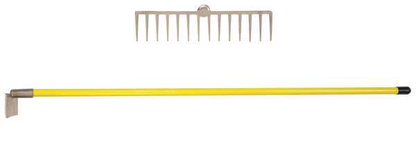 Rake, Fiberglass Handle, 14-1/4