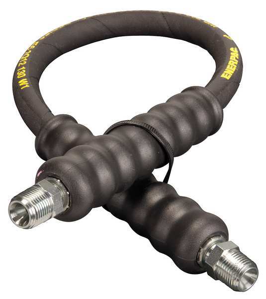 H9202, 2 ft., Heavy-duty Rubber High Pressure Hydraulic Hose, .25 in. Internal Diameter