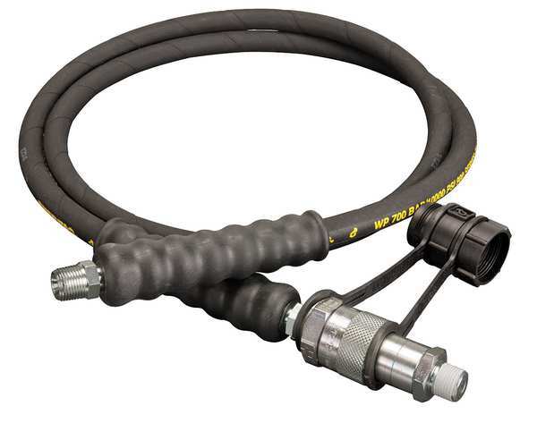 HC9206B, 6 ft., Heavy-duty Rubber High Pressure Hydraulic Hose, .25 in. Internal Diameter