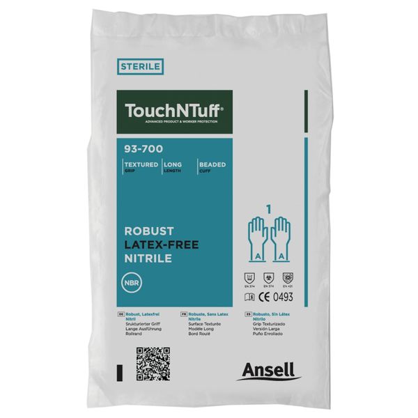 Sterile Cleanroom Gloves, Nitrile, M, PK200