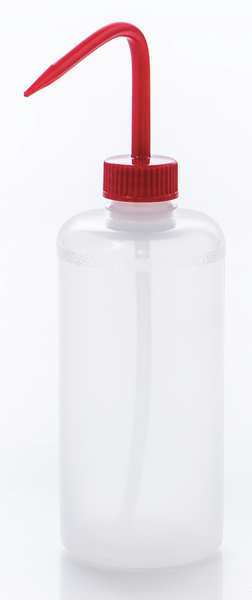 Wash Bottle, Std Spout, 500mL, Red, PK6