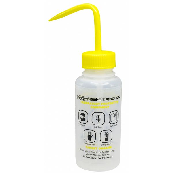 Wash Bottle, Std Spout, 250mL, PK3