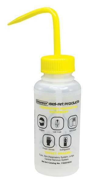 Wash Bottle, Std Spout, 250mL, PK3