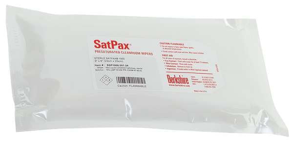 Cleanroom Sterile Wipes, White, Soft Pack, 55% cellulose/45% polyester, 9 in x 9 in, Unscented