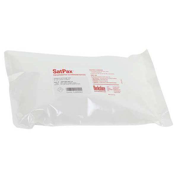 Cleanroom Sterile Wipes, White, Soft Pack, Knitted Polyester, 9 in x 9 in, Unscented