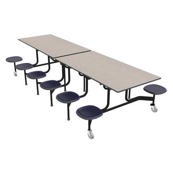 Rectangle Mobile Stool Table, 30