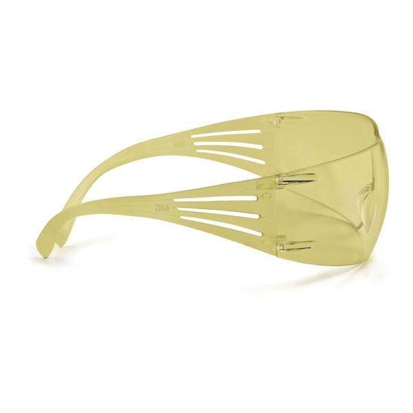 Safety Glasses, Wraparound Amber Polycarbonate Lens, Anti-Fog