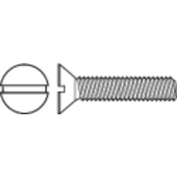 #8-32 x 2 3/4 in Phillips Flat Machine Screw, Zinc Plated Steel, 50 PK