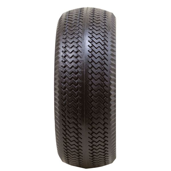 Flat Free Wheel, Polyurethane, 275 lb, Gray