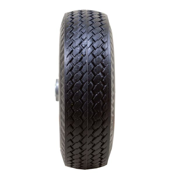 Flat Free Wheel, Polyurethane, 300 lb, Gray
