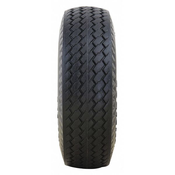 Flat Free Wheel, Polyurethane, 300 lb, Gray
