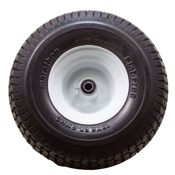 Flat Free Wheel, Polyurethane, 400lb, White