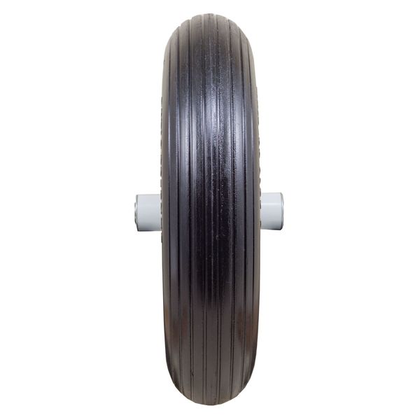 Flat Free Wheel, Polyurethane, 500lb, White