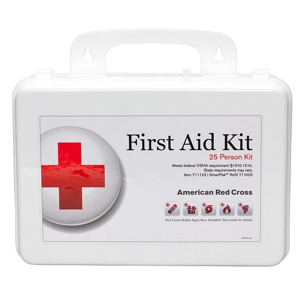 Bulk First Aid Kit, Plastic, 25 Person