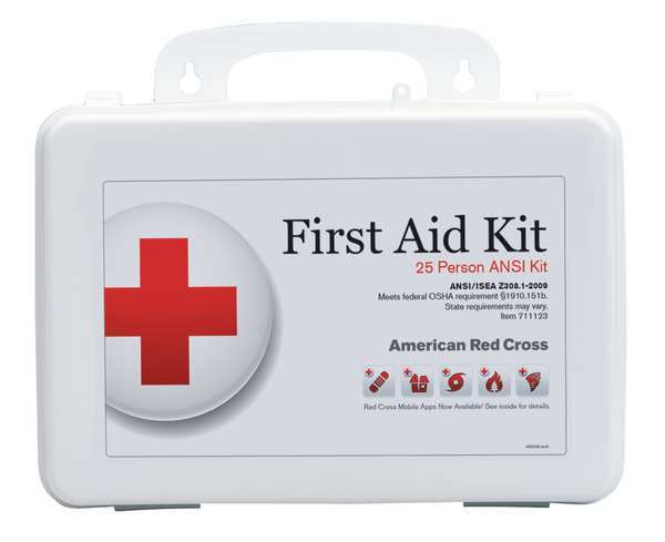 Bulk First Aid Kit, Plastic, 25 Person
