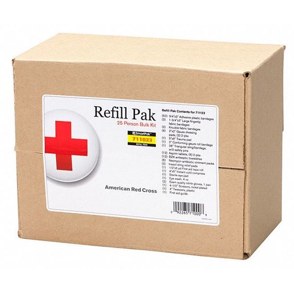 Bulk First Aid Kit Refill, Cardboard, 25 Person