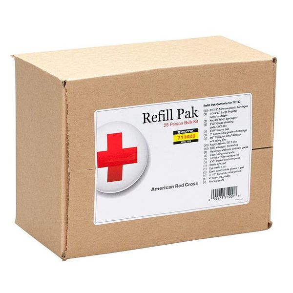 Bulk First Aid Kit Refill, Cardboard, 25 Person