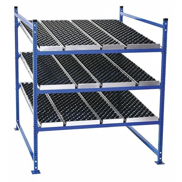 Starter Gravity Flow Rack, 60 in D, 48 in W, 4 Shelves