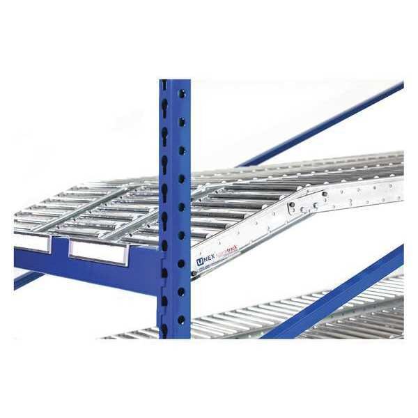 Add-On Gravity Flow Rack, 72 in D, 96 in W, 4 Shelves