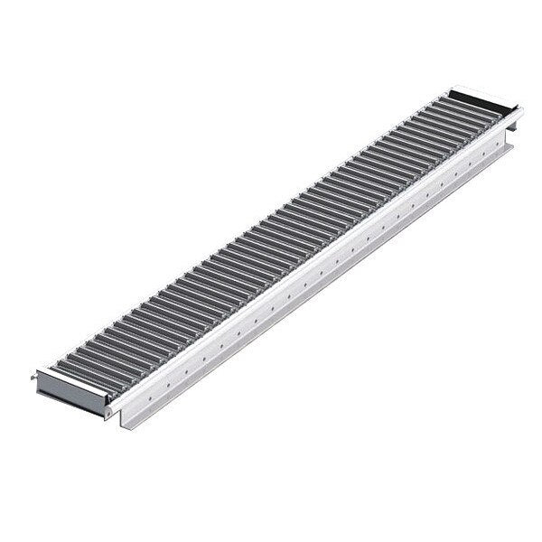 Flow Rack Conveyor, Roller Type, 4 ft L, 6 in W, 50 lb/ft Max Load Capacity