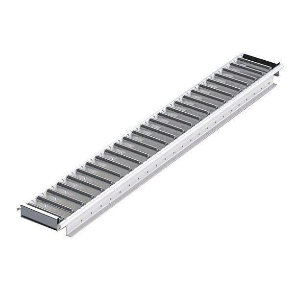 Flow Rack Conveyor, Roller Type, 4 ft L, 6 in W, 50 lb/ft Max Load Capacity