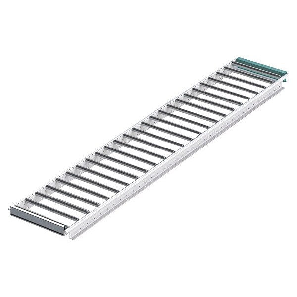 Flow Rack Conveyor, Roller Type, 6 ft L, 12 in W, 50 lb/ft Max Load Capacity