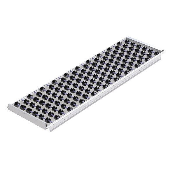 Flow Rack Conveyor, Roller Type, 5 ft 4 in L, 18 in W, 50 lb/ft Max Load Capacity