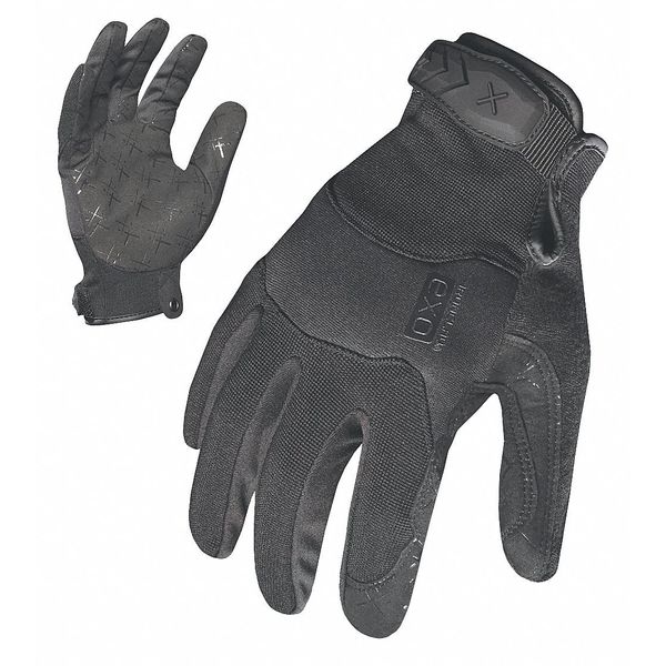 Mechanics Gloves, L, Black, Single Layer and Seamless, Spandex/Neoprene