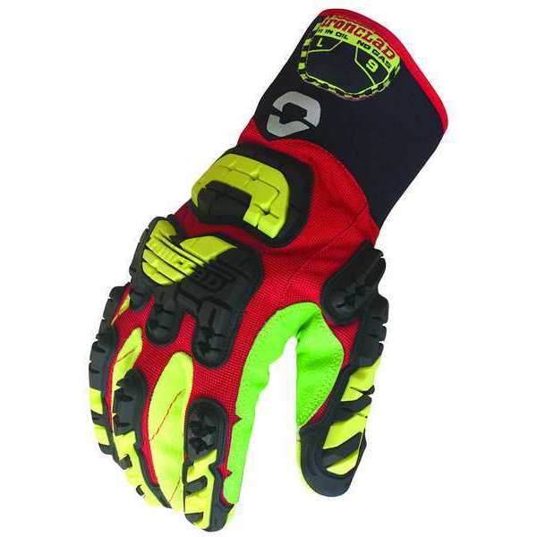 Impact Gloves, XL Size, Gauntlet, Red, PR