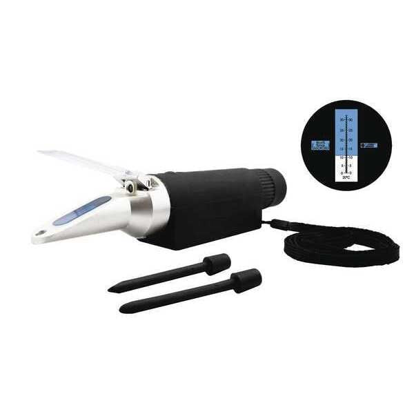 Analog Refractometer, Brix, 9in.Lx2in.H