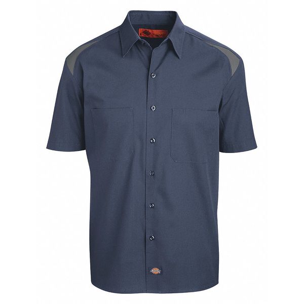 Short Sleeve Shirt, Dark Navy Smoke, 2XL