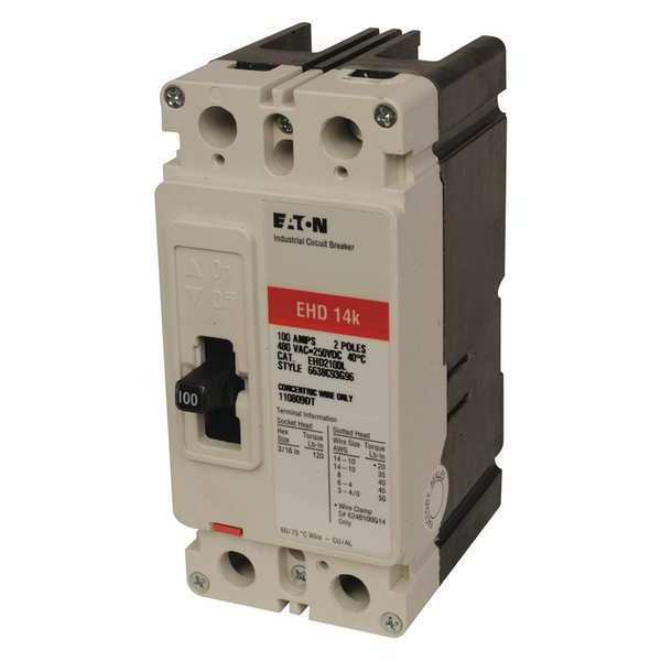 Molded Case Circuit Breaker, 25 A, 480V AC, 2 Pole, Free Standing Mounting Style, EHD Series