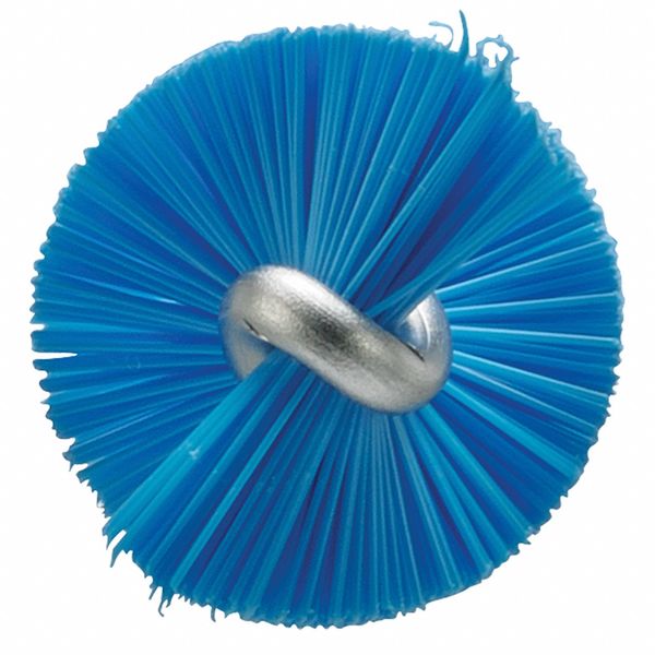 7/8 in W Tube and Pipe Brush, Stiff, 6 1/2 in L Handle, 5 3/4 in L Brush, Blue, 12 3/16 in L Overall