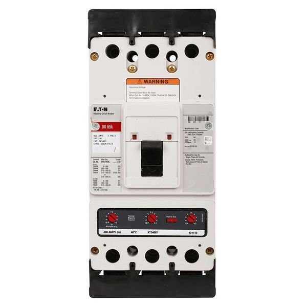 Molded Case Circuit Breaker, 400 A, 240V AC, 3 Pole, Free Standing Mounting Style, DK Series