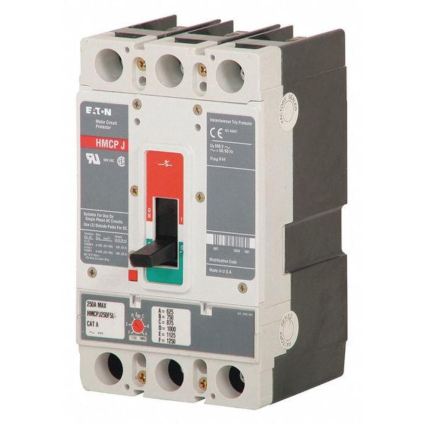 Molded Case Circuit Breaker, 70 A, 600V AC, 3 Pole, Free Standing Mounting Style, HMCP Series