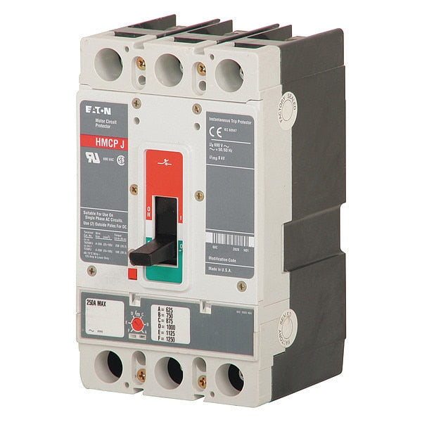 Molded Case Circuit Breaker, 50 A, 600V AC, 3 Pole, Free Standing Mounting Style, HMCP Series