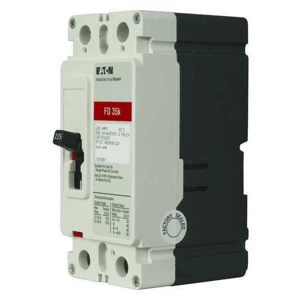Molded Case Circuit Breaker, 15 A, 600V AC, 2 Pole, Free Standing Mounting Style, FD Series