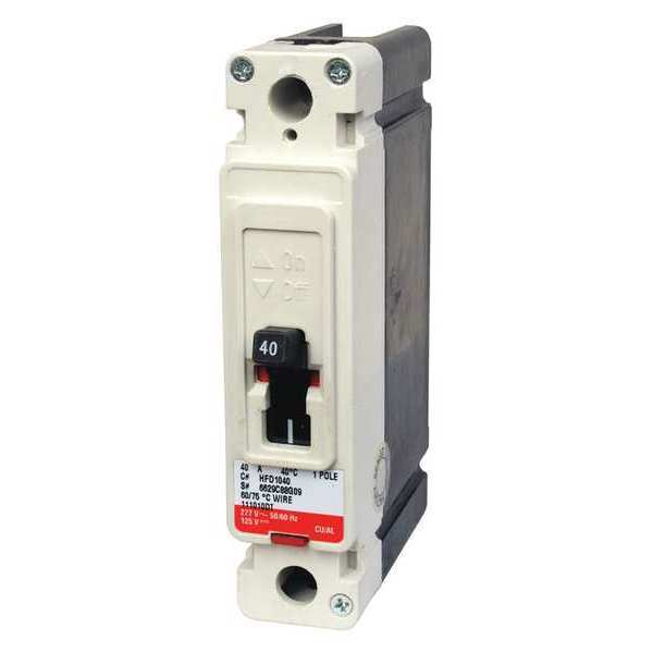 Molded Case Circuit Breaker, 20 A, 277V AC, 1 Pole, Free Standing Mounting Style, HFD Series