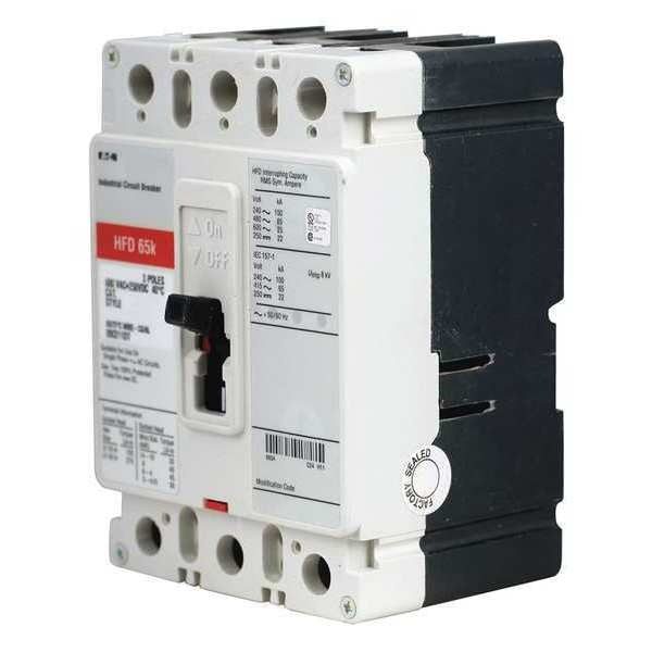 Molded Case Circuit Breaker, 80 A, 600V AC, 3 Pole, Free Standing Mounting Style, HFD Series