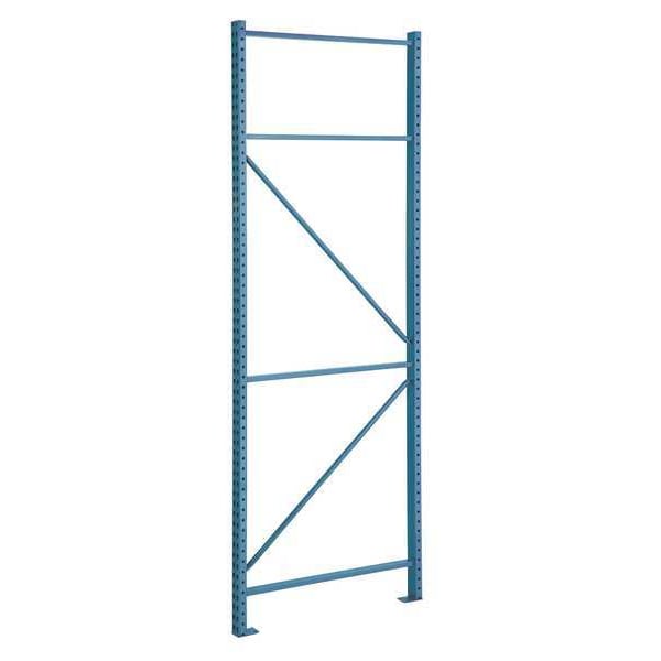 Upright Frame, Teardrop, Roll Formed Style, 240 in H, 3 in W, 42 in D, Precaution Blue