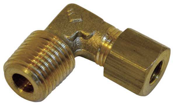 12mm Compression x Male BSPT Brass 90 Degree Elbow 10PK