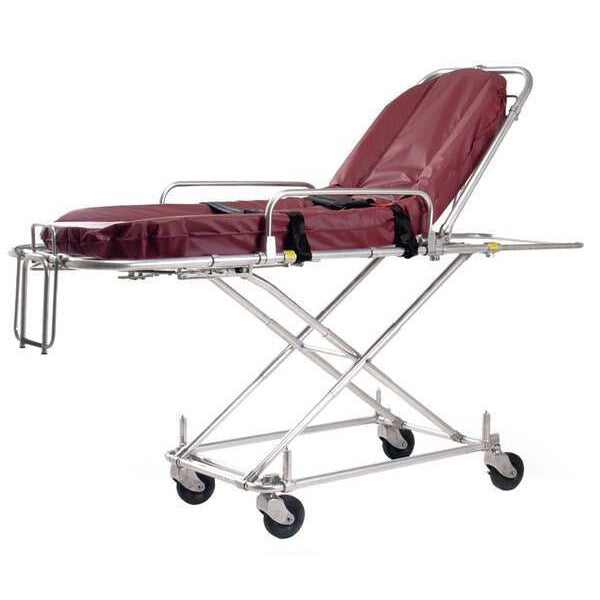 MRI Cot, Non Magnetic, Maroon, 400 lb